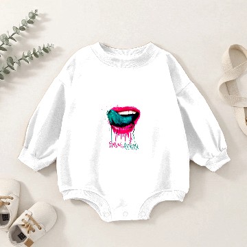 Discover Falling in Reverse Lips Baby Romper Sweatshirts
