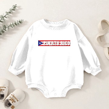 Discover Puerto Rico Flag and text Baby Romper Sweatshirts