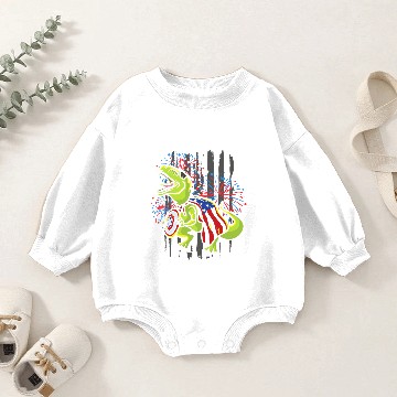 Discover Merica T Rex Dinosaur Baby Romper Sweatshirts
