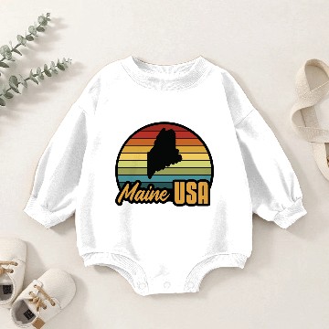 Discover Maine USA Baby Romper Sweatshirts