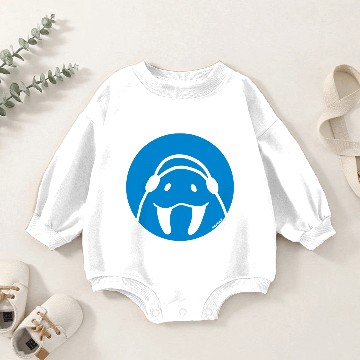 Discover Little Walrus (Blue Version) Baby Romper Sweatshirts