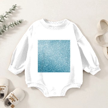 Discover Light Blue Glitter Pattern Baby Romper Sweatshirts