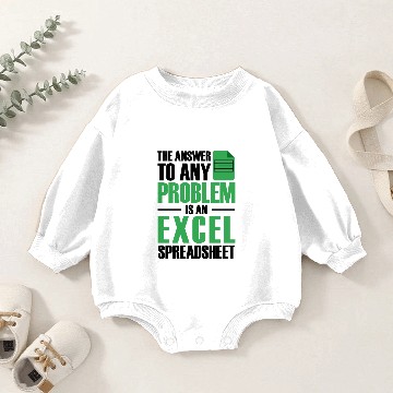 Discover Answer To Any Problem Excel Spreadsheet Accountant Baby Romper Sweatshirts