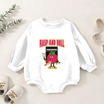 Discover Fruit, Rasp and Roll, Raspberry Baby Romper Sweatshirts