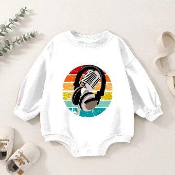 Discover Vintage Sunset microphone Baby Romper Sweatshirts