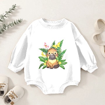 Discover Funny and Famous Platypus Animal of Australia Cute Baby Romper Sweatshirts