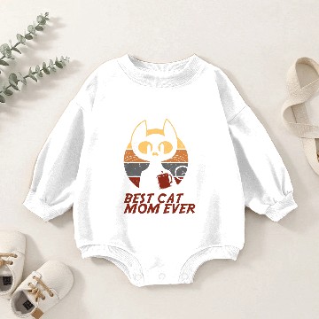 Discover Best Cat Mom ever Baby Romper Sweatshirts