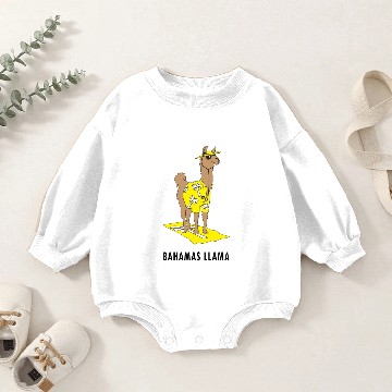 Discover Bahamas Llama Funny Baby Romper Sweatshirts