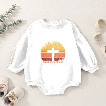 Discover Made to Worship Psalm 95:1 Baby Romper Sweatshirts