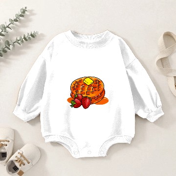 Discover Funny Waffle Whisperer Waffles Pancake Stack Baby Romper Sweatshirts