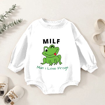 Discover Main I Love Frogs Baby Romper Sweatshirts