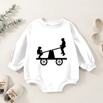 Discover seesaw handcar / playground / fun Baby Romper Sweatshirts