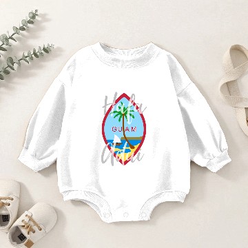 Discover Hafa Adai Guam Seal Pull Over Gift Baby Romper Sweatshirts