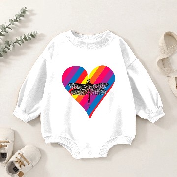 Discover dragonfly heart Baby Romper Sweatshirts