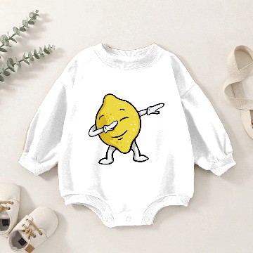 Discover Dabbing Lemon Baby Romper Sweatshirts