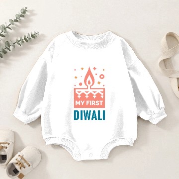Discover my first diwali Baby Romper Sweatshirts
