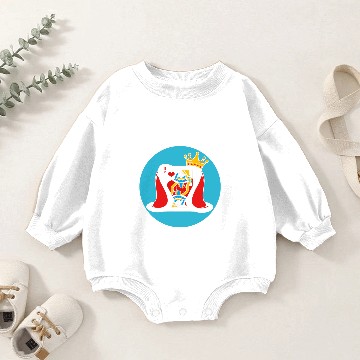 Discover Cribbage Queen Heart Card Board Game Baby Romper Sweatshirts