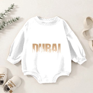 Discover Dubai Typography Skyline City Metropole Vacations Baby Romper Sweatshirts