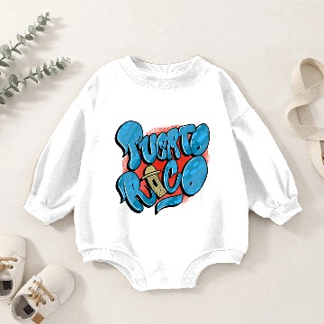 Discover Puerto Rico Bubble Baby Romper Sweatshirts