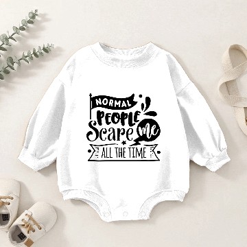 Discover Normal People Scare Me Baby Romper Sweatshirts