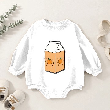 Discover Orange juice box Baby Romper Sweatshirts