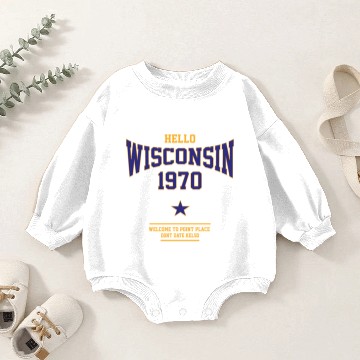 Discover Hello Wisconsin Baby Romper Sweatshirts