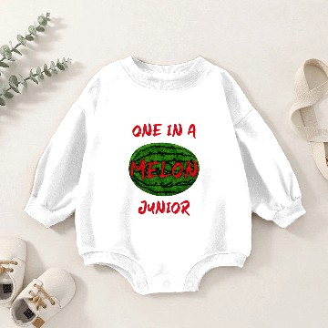Discover One In A Melon Junior Whole Watermelon Graphic Baby Romper Sweatshirts