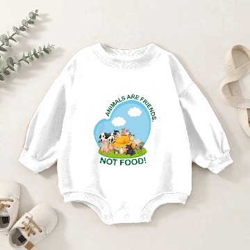Discover animals not food Baby Romper Sweatshirts