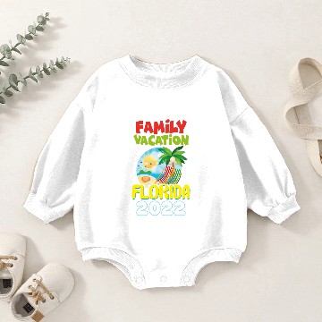 Discover Family Vacation Florida 2022 Funny Summer Family Baby Romper Sweatshirts
