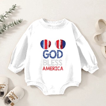 Discover GOD BLESS america Baby Romper Sweatshirts