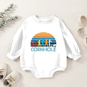 Discover Evolution Cornhole Baby Romper Sweatshirts