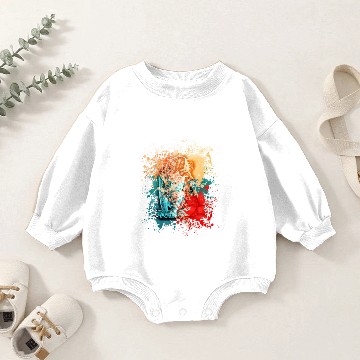 Discover Saint Bernard Art Baby Romper Sweatshirts