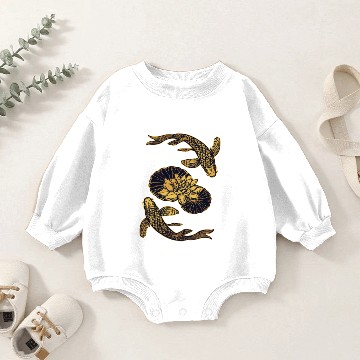 Discover Koi Fish Baby Romper Sweatshirts