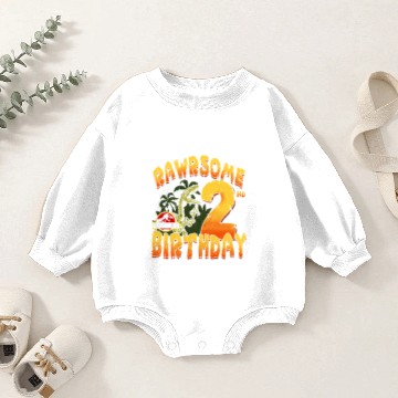 Discover Jurassic Park Rawrsome 2Nd BirthdayGift Baby Romper Sweatshirts