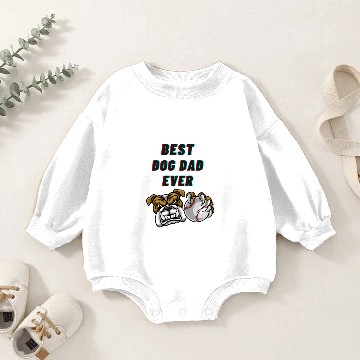 Discover Best Dog Dad Ever Baby Romper Sweatshirts