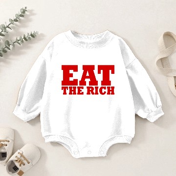 Discover Eat the rich Baby Romper Sweatshirts