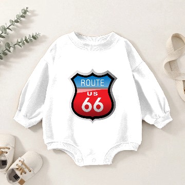 Discover Route 66 Icon Baby Romper Sweatshirts