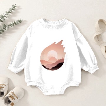 Discover Coral Moon Baby Romper Sweatshirts