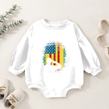 Discover Vietnam Flag Graphic Vietnam Veteran Baby Romper Sweatshirts