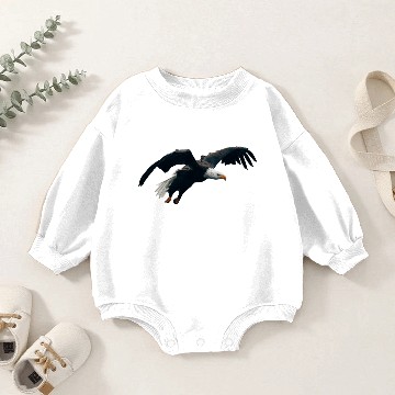 Discover Bald Eagle Baby Romper Sweatshirts
