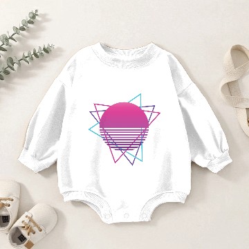 Discover sun retro synthwave Baby Romper Sweatshirts