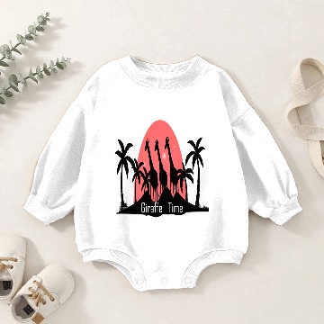 Discover Giraffe time Baby Romper Sweatshirts