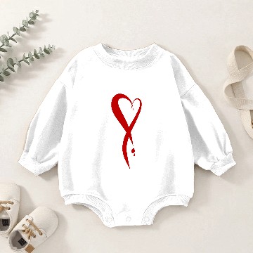 Discover Heart bleeding, hand drawn Baby Romper Sweatshirts
