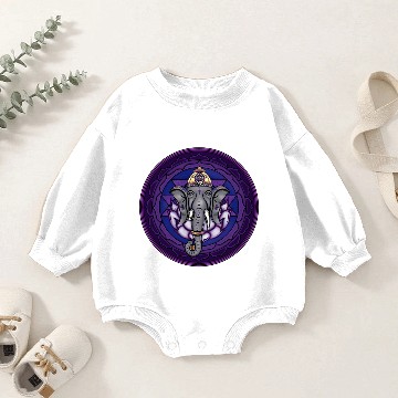 Discover Ganesh and the Lotus Baby Romper Sweatshirts