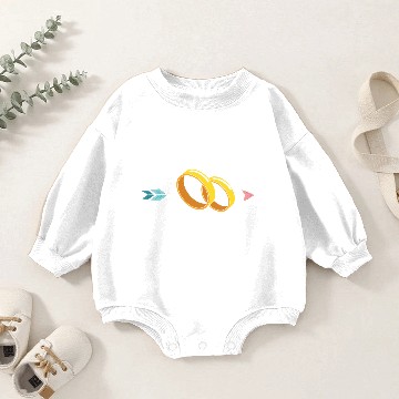 Discover Just Married Ring Saying Heart Baby Romper Sweatshirts