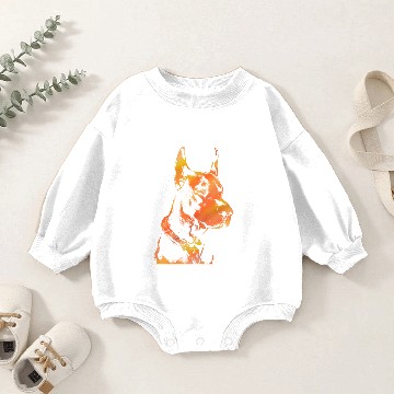 Discover Doberman Pinscher Design Baby Romper Sweatshirts
