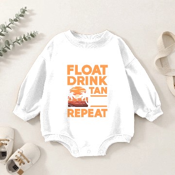 Discover Summer Float Drink Tan & Repeat Baby Romper Sweatshirts