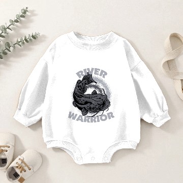 Discover River Warrior Flathead Catfish Baby Romper Sweatshirts