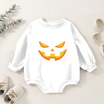 Discover Halloween Face Baby Romper Sweatshirts, Pumpkin Face Jack O Lantern