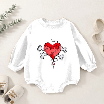 Discover Broken Heart-Crossbones-Love-Pirate crying Baby Romper Sweatshirts
